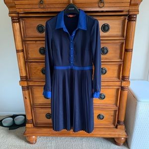 ModCloth pleated blue dress. Classic style. Size 2